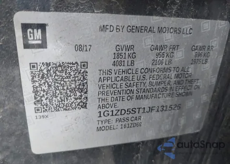 2018 Chevrolet Malibu Lt from USA, damaged, VIN 1G1ZD5ST1JF131526